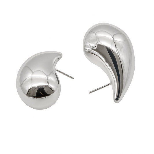 Oro Chunky Waterdrop Stud Earrings