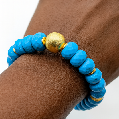Ro & Gieo Turquoise + Brass Bracelet