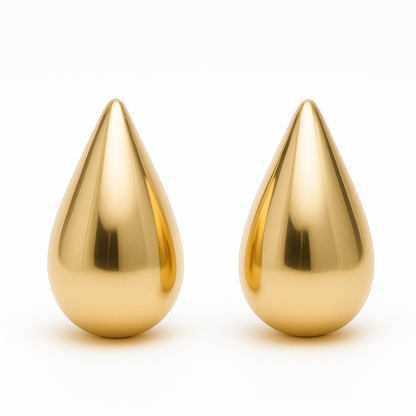 Oro Chunky Waterdrop Stud Earrings