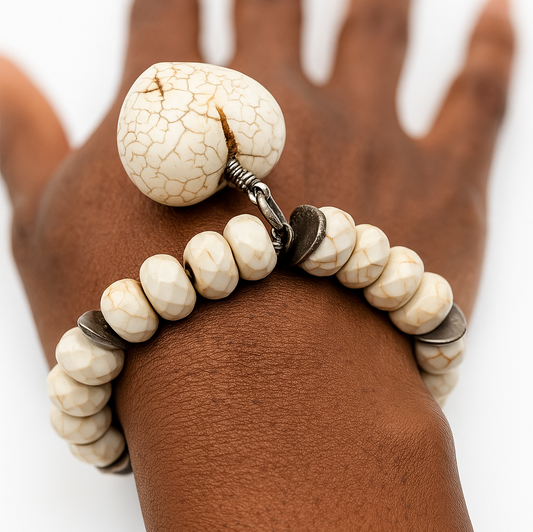 Pulsera Ro &amp; Gieo Corazón De Piedra Turquesa