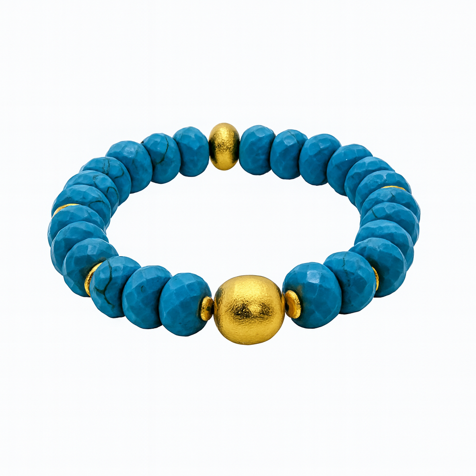 Ro & Gieo Turquoise + Brass Bracelet