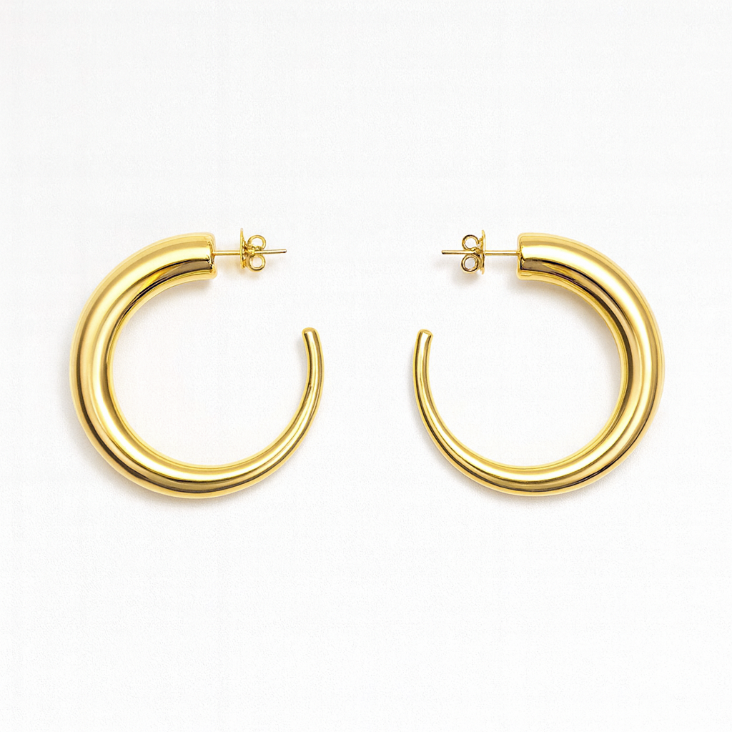 Bold Tapered Hoop Earrings
