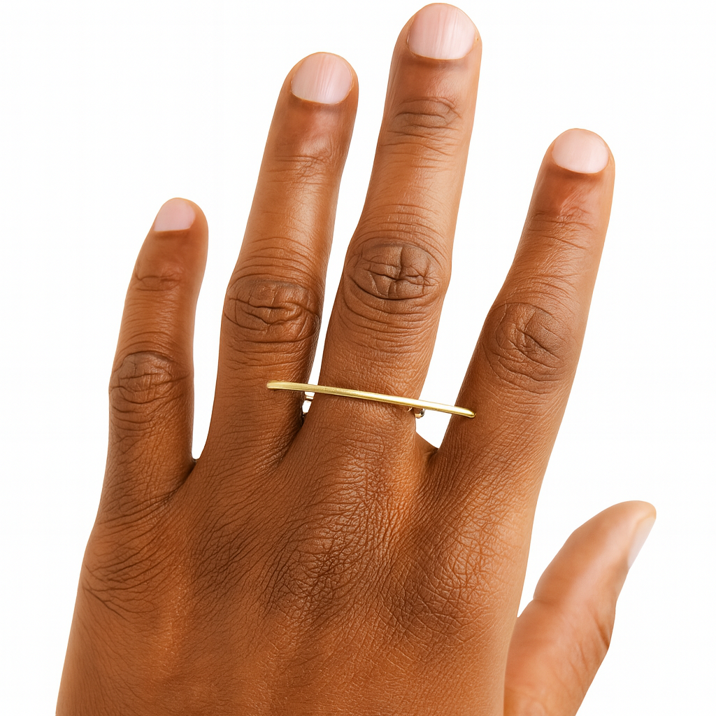 The Minimalist Brass Bar Ring