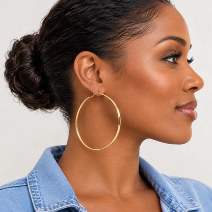 Classic 70 mm Hoop Earrings Ro & Gieo