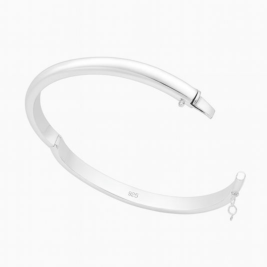 925 Sterling Silver 5 mm Hinge Bangle