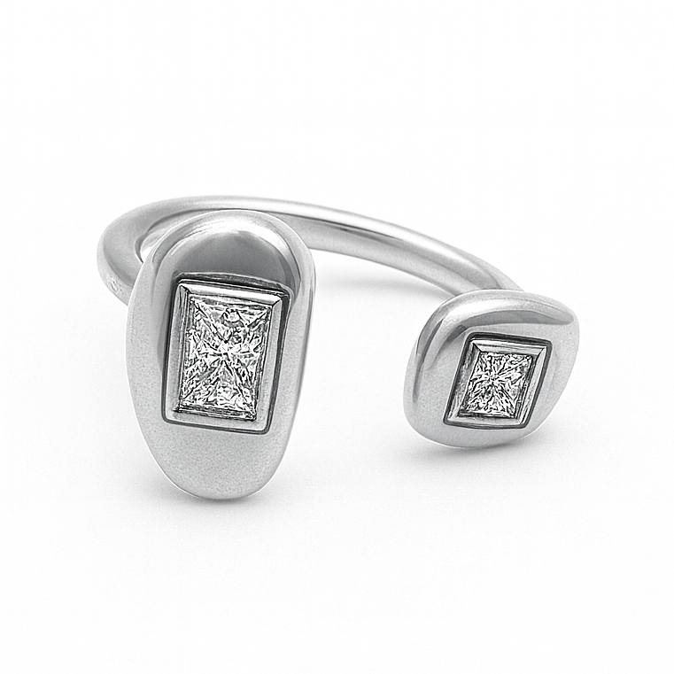 Geometric Rhinestone Ring