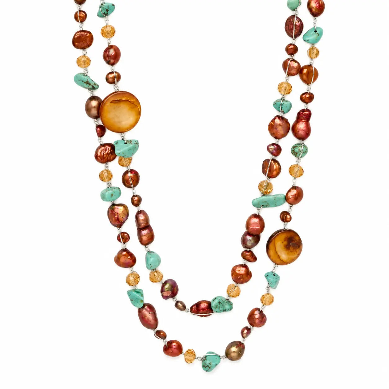 Silk Cord Bead Necklace Ro & Gieo