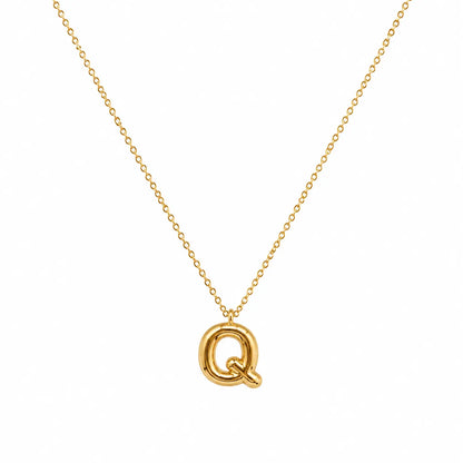 Bubble Alphabet Pendant Necklace Ro & Gieo