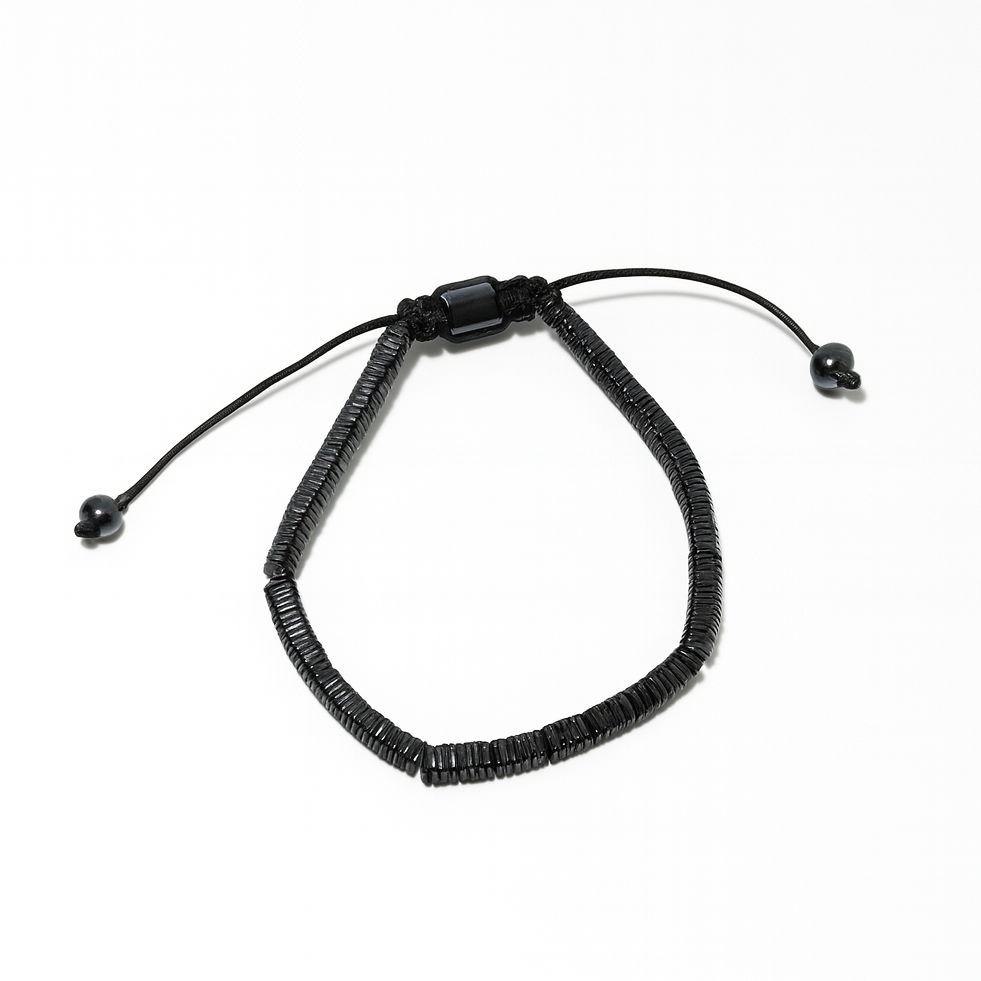Grey Hematite Disc Bracelet
