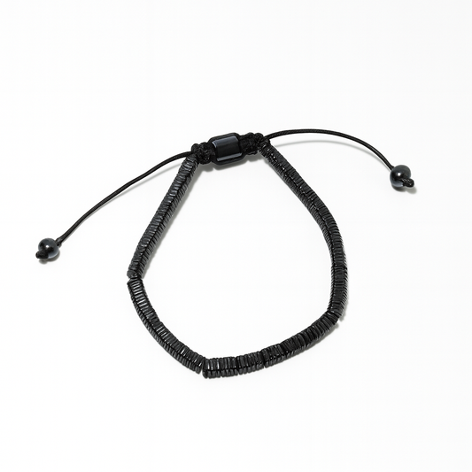 Grey Hematite Disc Bracelet