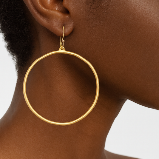 Rim Dangle Hoop Earrings