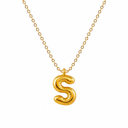 Bubble Alphabet Pendant Necklace Ro & Gieo