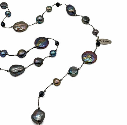 Metallic Yarn Bead Necklace Ro & Gieo