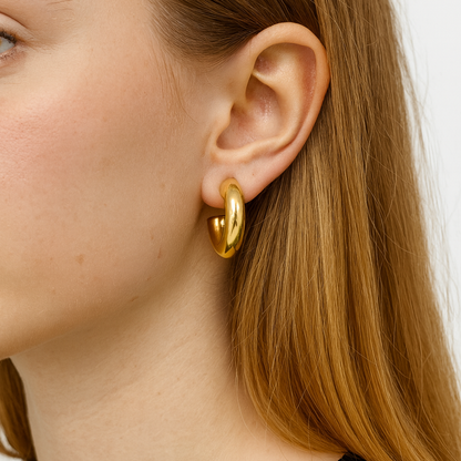 Ball-End Hoop Earrings