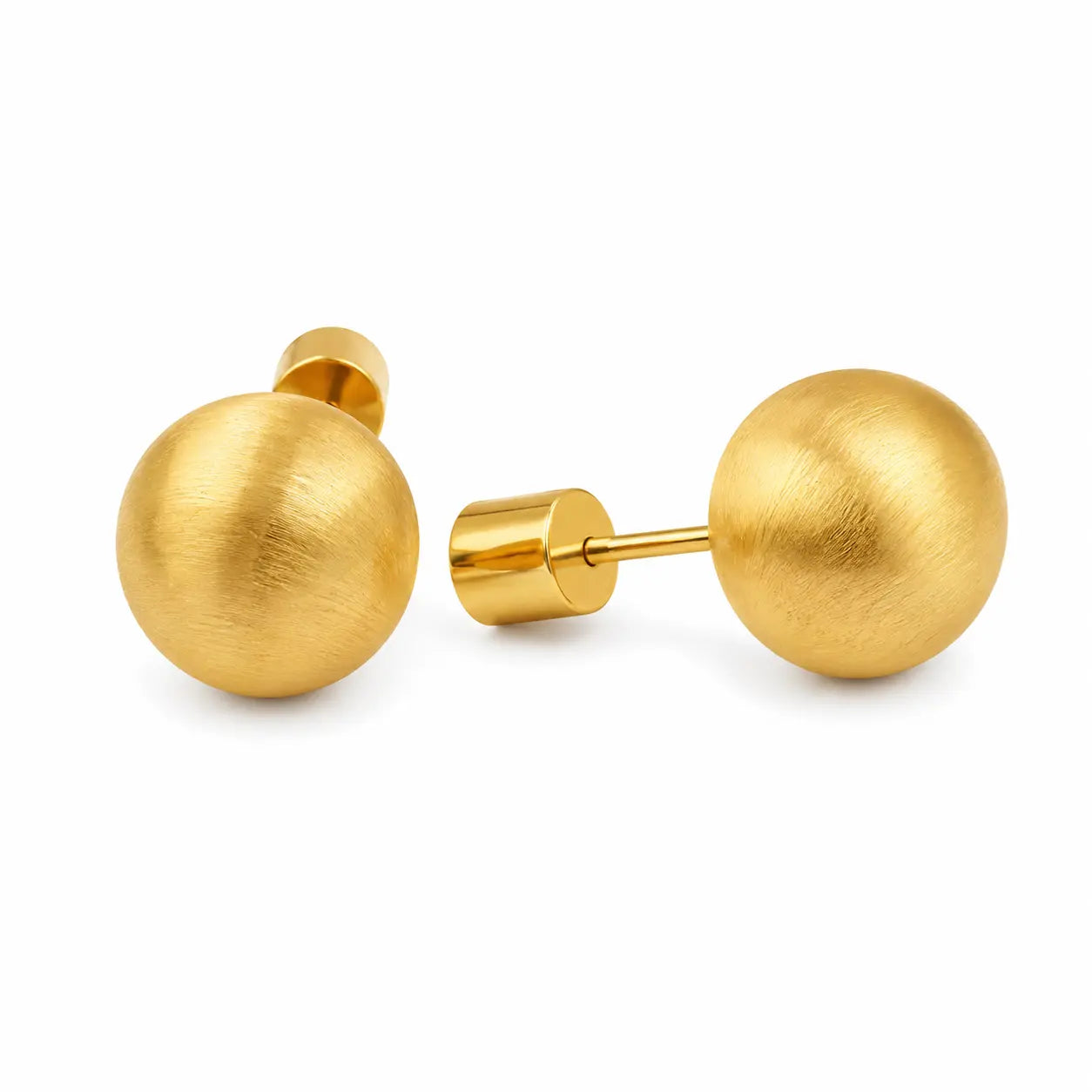Brushed Ball Stud Earrings Ro & Gieo