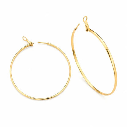 Classic 70 mm Hoop Earrings Ro & Gieo