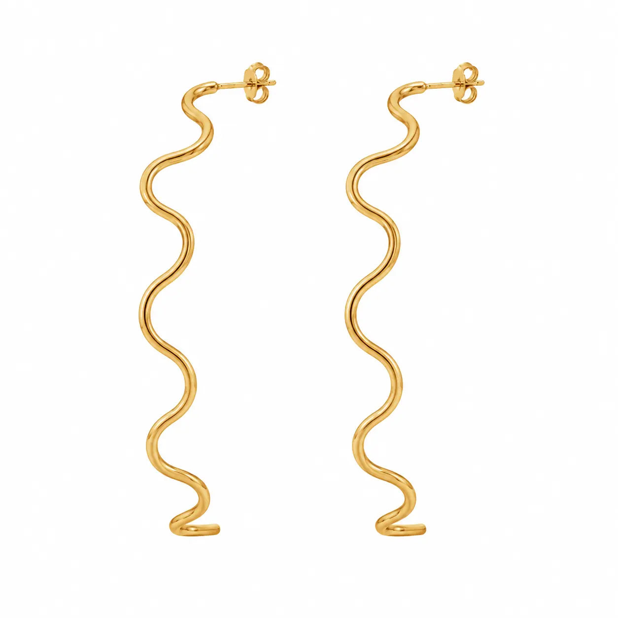The Wavy Wire Hoop Earrings Ro & Gieo