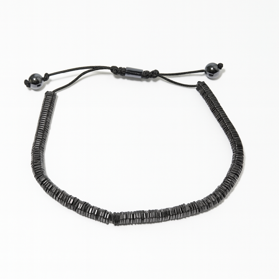 Grey Hematite Disc Bracelet