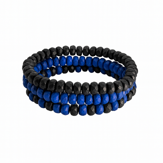 Conjunto de pulsera unisex con cuentas de turquesa