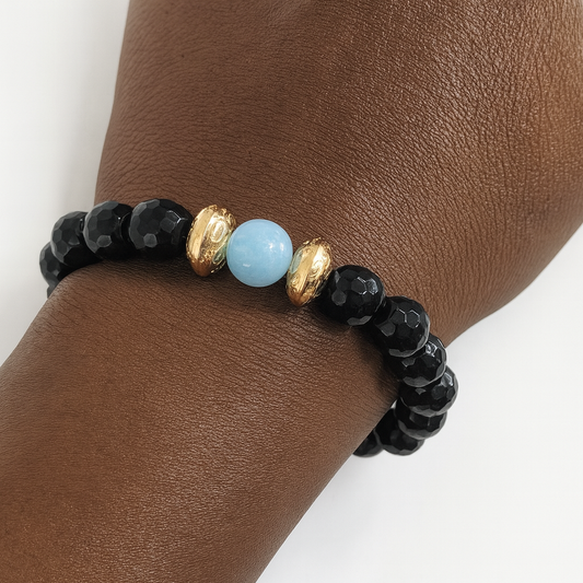 Pulsera de cuentas de ónix