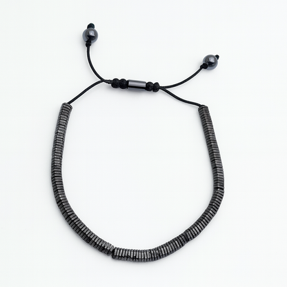 Grey Hematite Disc Bracelet