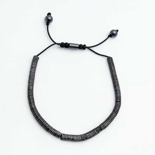 Grey Hematite Disc Bracelet