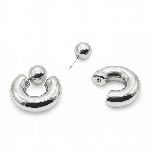Ball-End Hoop Earrings