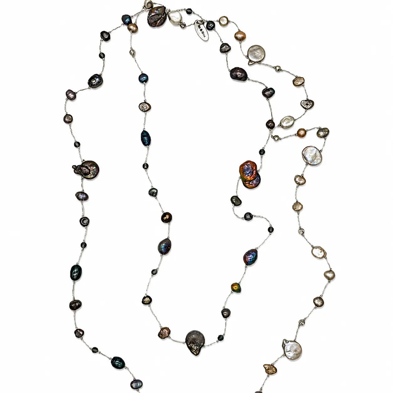 Metallic Yarn Bead Necklace Ro & Gieo