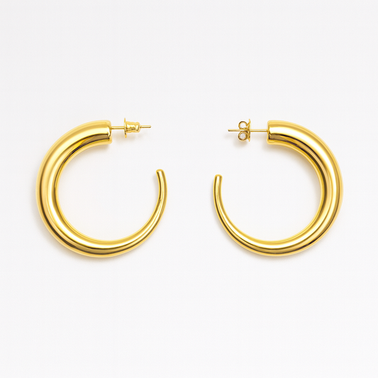 Bold Tapered Hoop Earrings