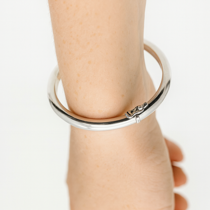 925 Sterling Silver 5 mm Hinge Bangle