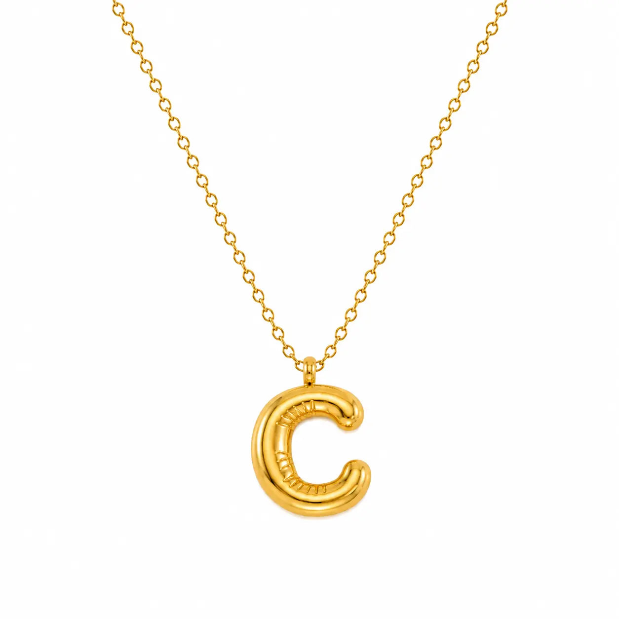 Bubble Alphabet Pendant Necklace Ro & Gieo