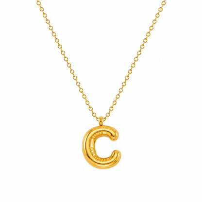 Bubble Alphabet Pendant Necklace Ro & Gieo