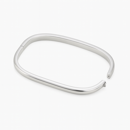 925 Sterling Silver Square Hinge Bangle