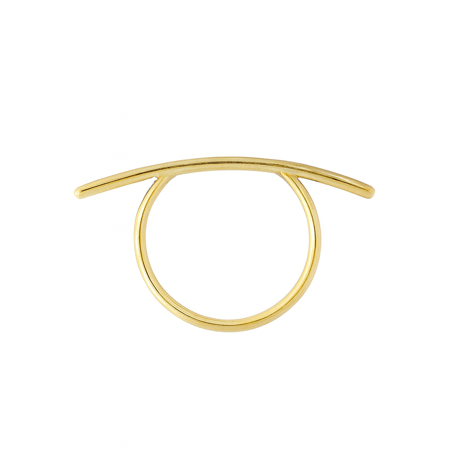 The Minimalist Brass Bar Ring