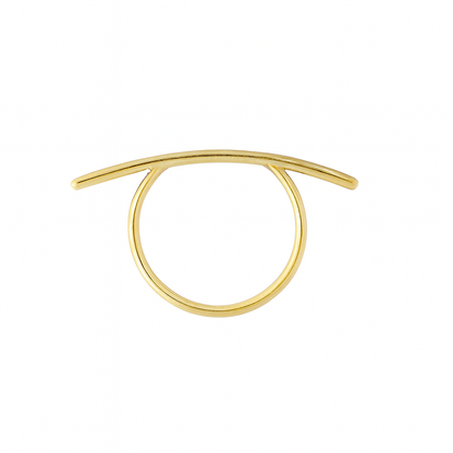 The Minimalist Brass Bar Ring