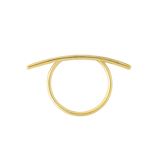 The Minimalist Brass Bar Ring