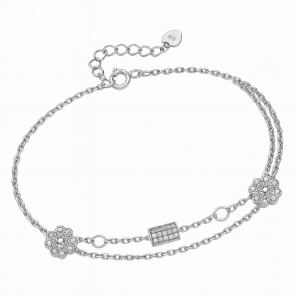 925 Sterling Silver Clover Bracelet