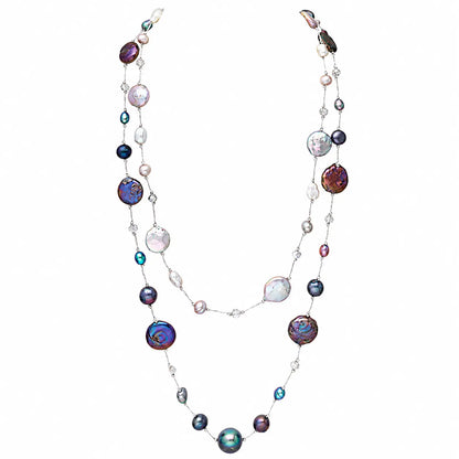 Metallic Yarn Bead Necklace Ro & Gieo