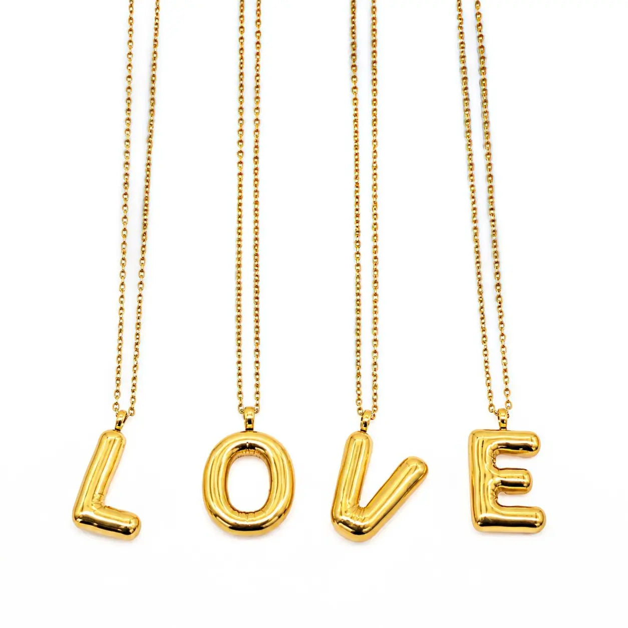Bubble Alphabet Pendant Necklace Ro & Gieo