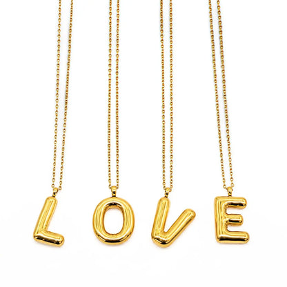 Bubble Alphabet Pendant Necklace Ro & Gieo