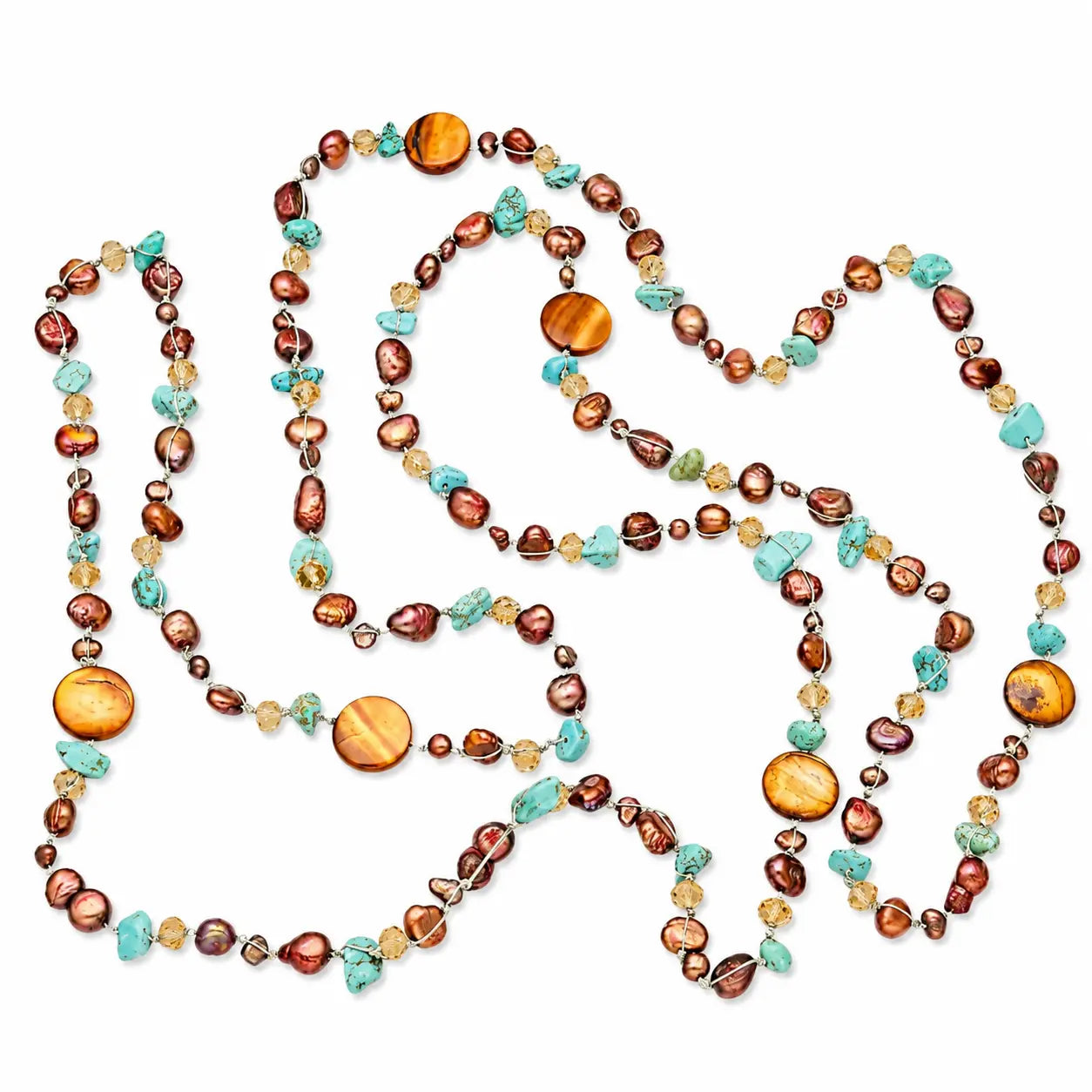 Silk Cord Bead Necklace Ro & Gieo