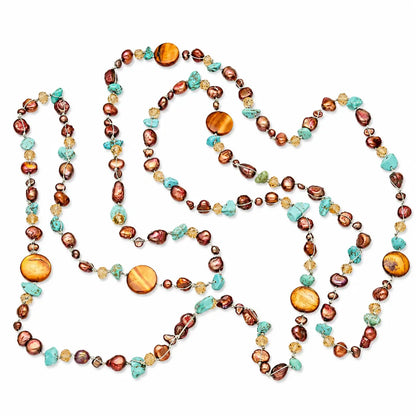 Silk Cord Bead Necklace Ro & Gieo